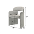 ACME Kyree Arm Chair (Set-2) in Chenille & Walnut