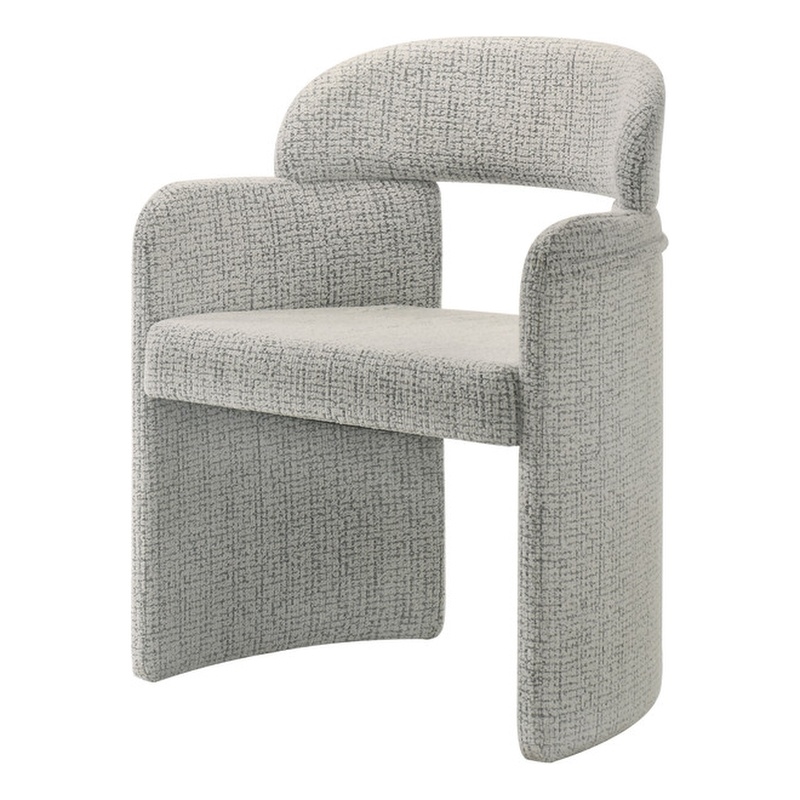 ACME Kyree Arm Chair (Set-2) in Chenille & Walnut