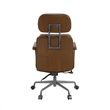ACME Dasya Swivel Office Chair in Brown Top Grain Leather & Iron