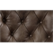 ACME Dasan Swivel Office Chair in Dark Brown Top Grain Leather & Iron