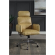 ACME Davu Swivel Office Chair in Vintage Top Grain Leather & Iron