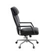ACME Dart Swivel Office Chair in Vintage Black Top Grain Leather & Iron