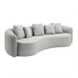 ACME Barasa Oversize Sofa with 5 Pillows in Gray Chenille