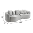 ACME Barasa Oversize Sofa with 5 Pillows in Gray Chenille