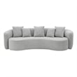 ACME Barasa Oversize Sofa with 5 Pillows in Gray Chenille