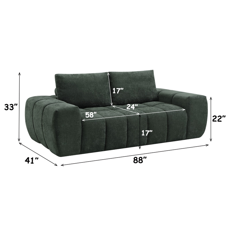 ACME Medwin Sofa in Green Linen
