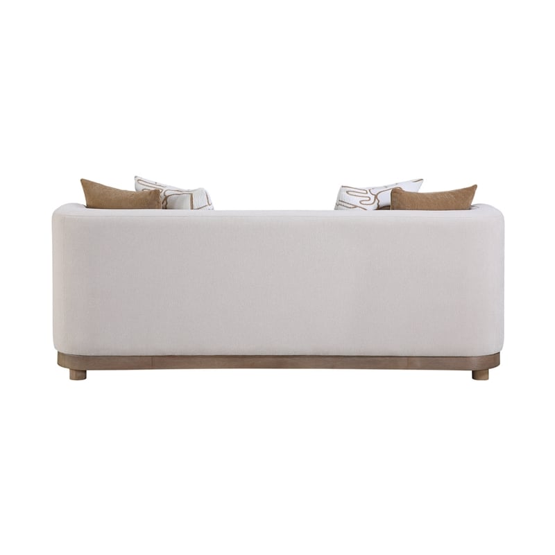 ACME Duncan Sofa with 4 Pillows in Beige Chenille