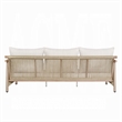 ACME Zira 5Pc Patio Sofa Set in Beige Fabric & Glass Fiber Reinforced Cement Table Top