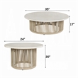 ACME Zira 5Pc Patio Sofa Set in Beige Fabric & Glass Fiber Reinforced Cement Table Top