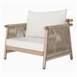 ACME Zira 5Pc Patio Sofa Set in Beige Fabric & Glass Fiber Reinforced Cement Table Top