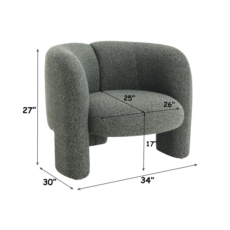 ACME Pemba Accent Chair in Green Tweed
