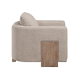 ACME Tryne Wood Frame and Fabric Upholstered Accent Chair in Latte Linen
