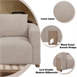 ACME Tryne Wood Frame and Fabric Upholstered Accent Chair in Latte Linen