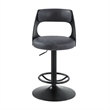 ACME Sabi Adjustable Chair w/Swivel in Antique Ebony Top Grain Leather