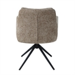 ACME Eada Arm Chair wSwivel in Taupe Chenille & Black