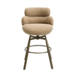 ACME Jena Counter Height Chair w/Swivel in Taupe Chenille & Bronze
