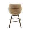 ACME Jena Counter Height Chair w/Swivel in Taupe Chenille & Bronze