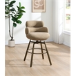 ACME Jena Counter Height Chair w/Swivel in Taupe Chenille & Bronze