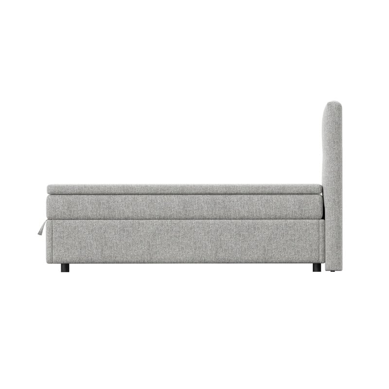 ACME Avenia EK Bed w/Storage in Gray Chenille