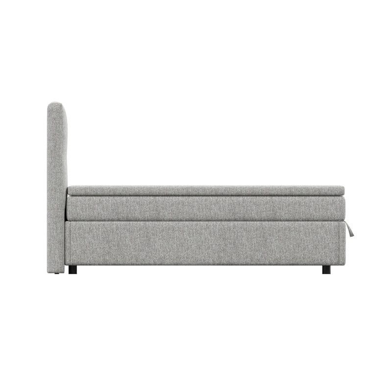 ACME Avenia EK Bed w/Storage in Gray Chenille