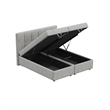 ACME Avenia EK Bed w/Storage in Gray Chenille