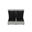 ACME Avenia EK Bed w/Storage in Gray Chenille