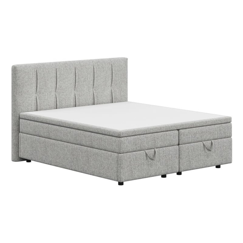 ACME Avenia Queen Bed w/Storage in Gray Chenille