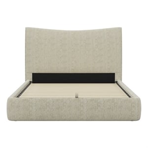ACME Angulo Queen Bed w/Storage in Beige Chenille