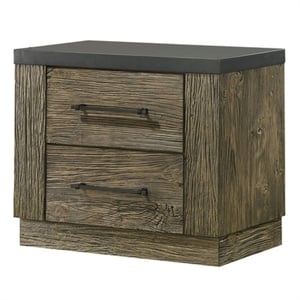 ACME Lance Nightstand in Distressed Oak