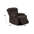 ACME Lusio Power Motion Recliner w/Lift & Cup Holder in Brown Linen