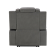 ACME Leuco Power Motion Recliner in Gray Leather Aire