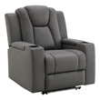 ACME Leuco Power Motion Recliner in Gray Leather Aire