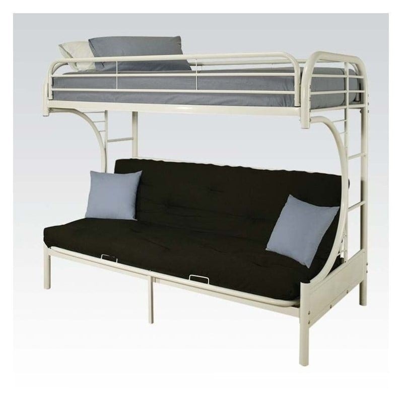 Acme Furniture Eclipse Metal Twin Over, Queen Size Futon Bunk Bed