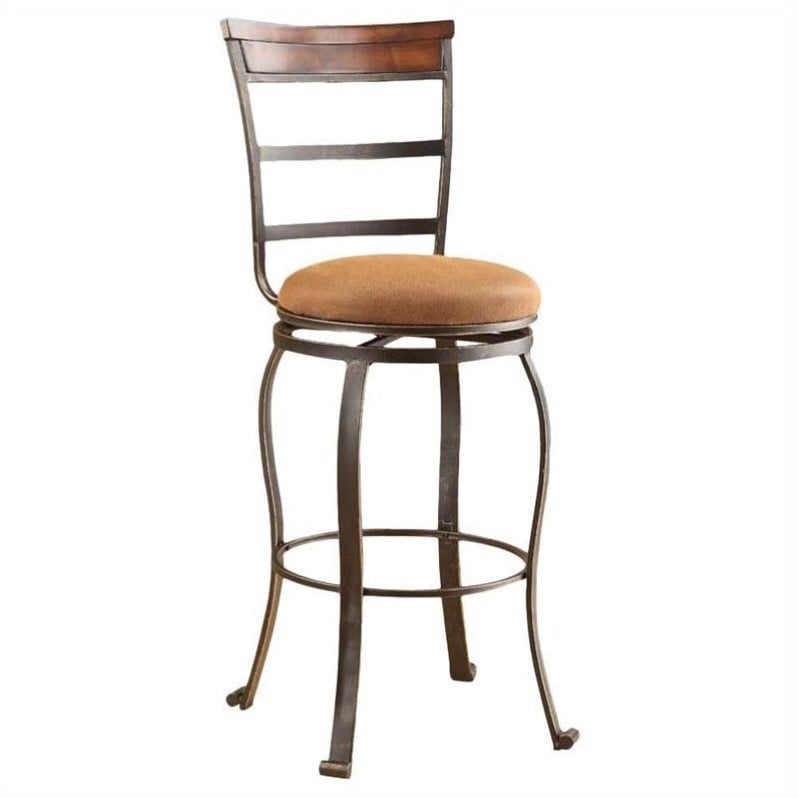 ACME Furniture Tavio 29" Swivel Bar Stool in Antique Bronze (Set of 2
