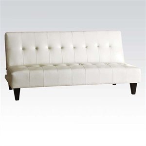 acme furniture conrad adjustable sofa in white