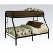 ACME Furniture Tritan Twin Over Full Metal Bunk Bed in Black