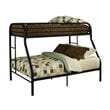 ACME Furniture Tritan Twin Over Full Metal Bunk Bed in Black