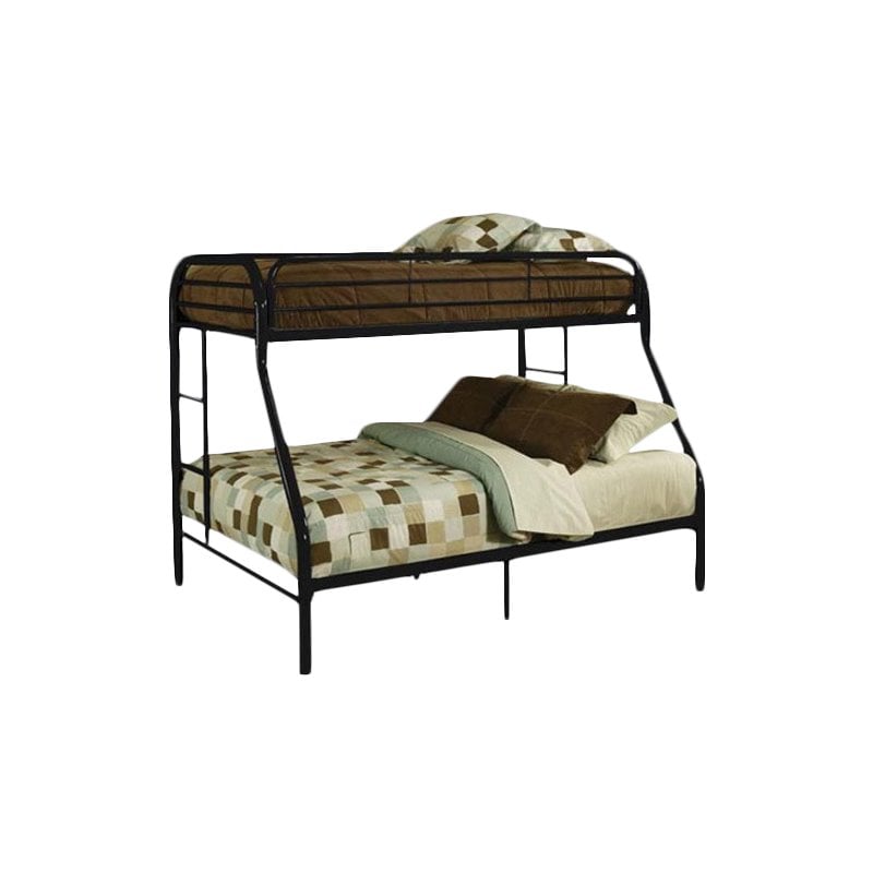 ACME Furniture Tritan Twin Over Full Metal Bunk Bed in Black