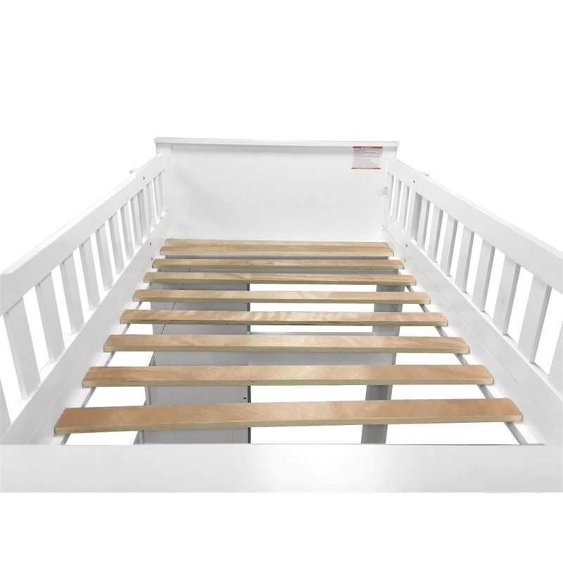 acme willoughby white loft bed