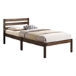 ACME Donato Twin Wooden Platform Bed in Ash Brown