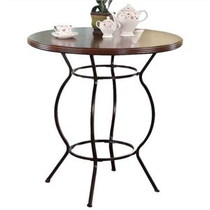 acme furniture tavio bar height table in dark bronze