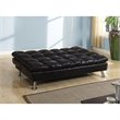 ACME Tayte Microfiber Tufted Convertible Sofa in Black