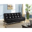 ACME Tayte Microfiber Tufted Convertible Sofa in Black