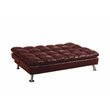 ACME Tayte Faux Leather Tufted Convertible Sofa in Burgundy