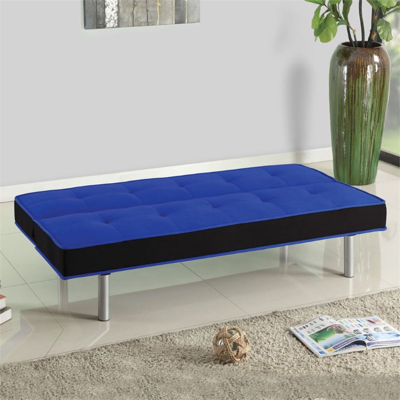 ACME Hailey Flannnel Futon in Blue Fabric and Black