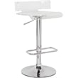 ACME Rania Swivel Adjustable Bar Stool in Clear