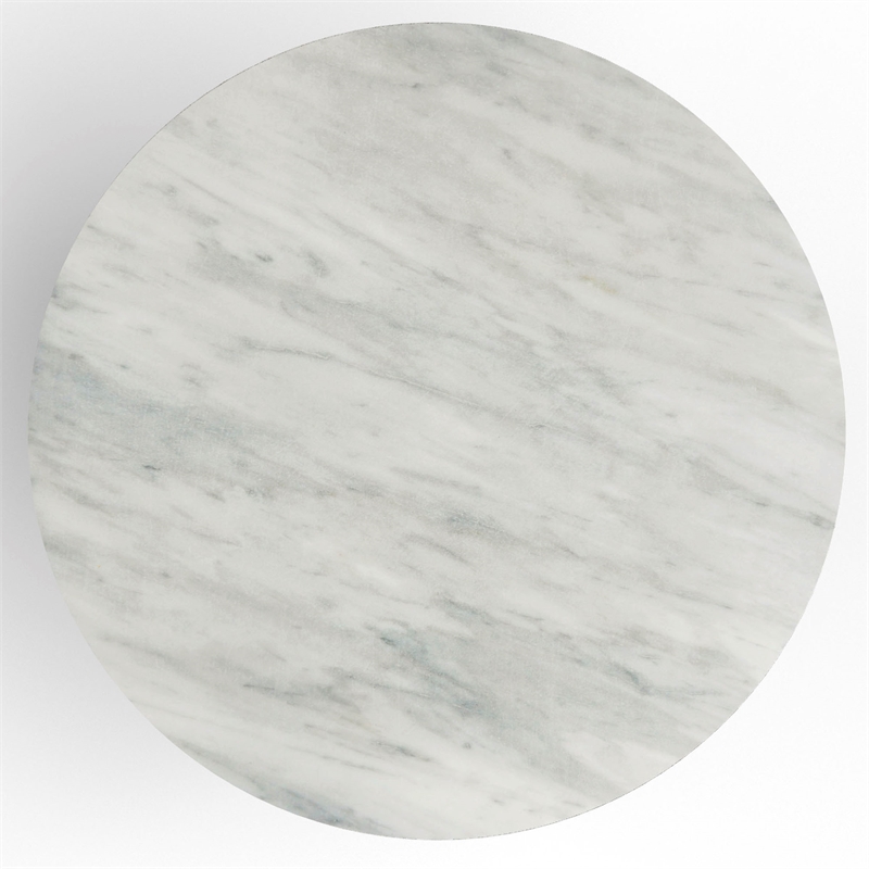 AEON Furniture Aubrey Faux Marble End Table in Natural