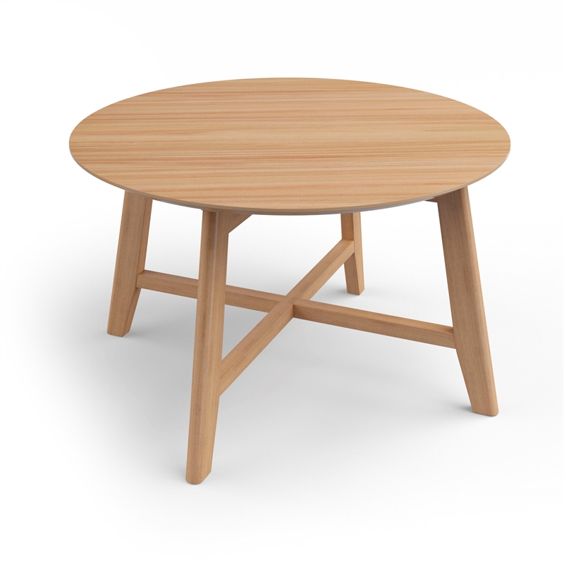 AEON Furniture Elysian Solid Wood Base Coffee Table in Natural Oak