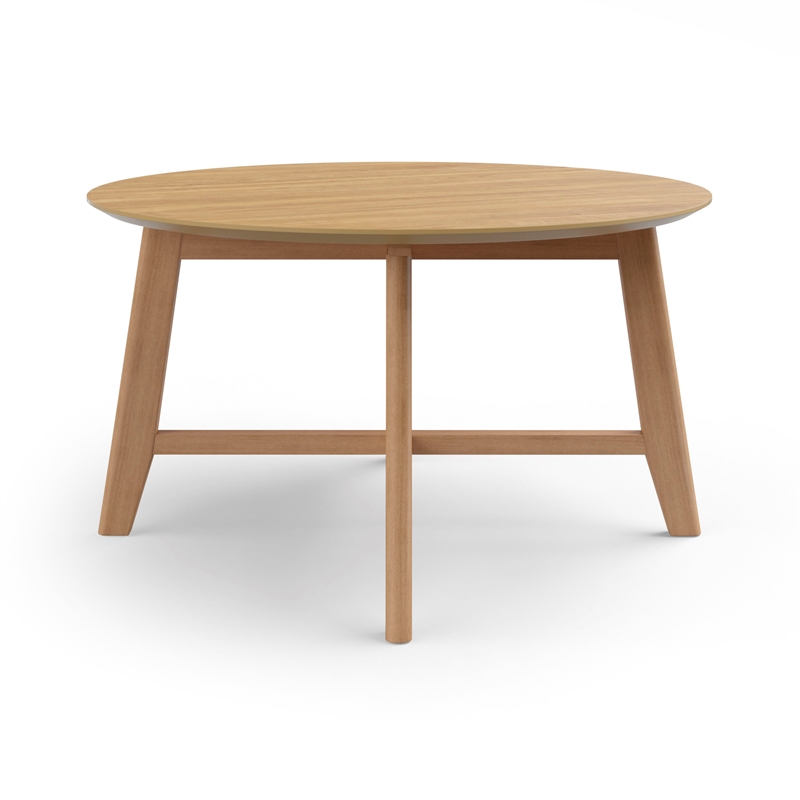 AEON Furniture Elysian Solid Wood Base Coffee Table in Natural Oak