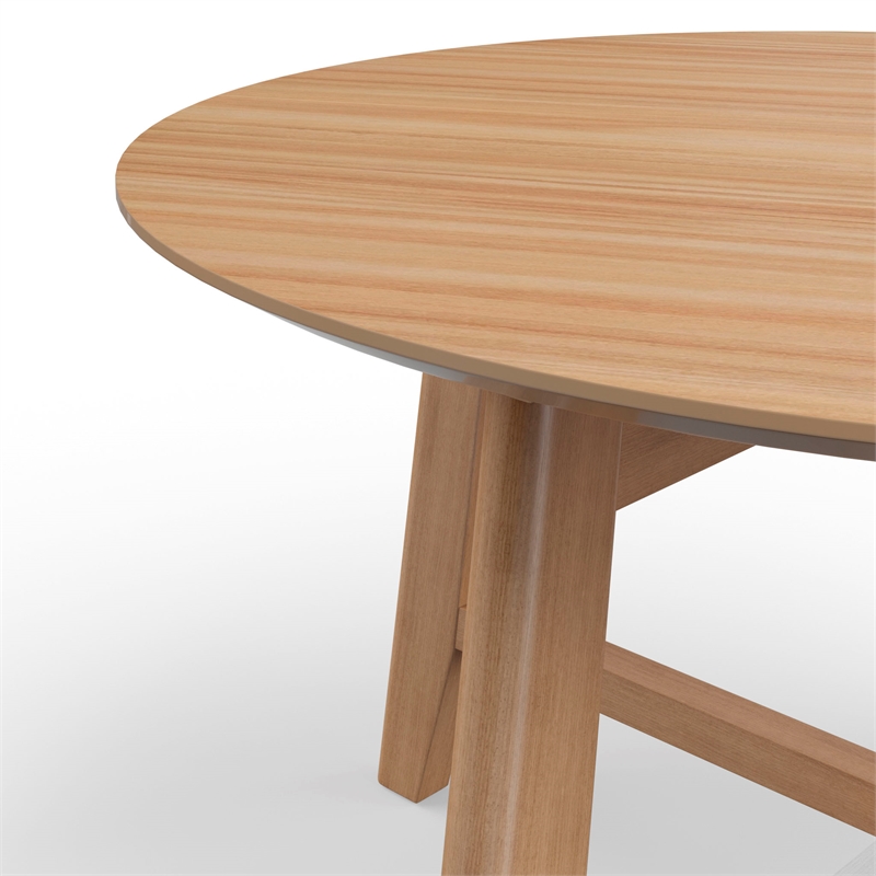 AEON Furniture Elysian Solid Wood Base Coffee Table in Natural Oak
